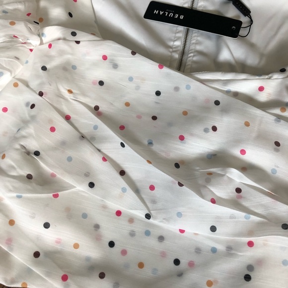 BEULAH-NWT LG Ruffled Polka Dot Blouse - Picture 5 of 8